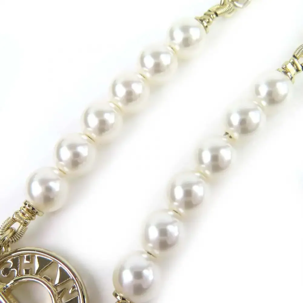 Chanel Cc Logo Pendant Necklace Gold- #250073C12B